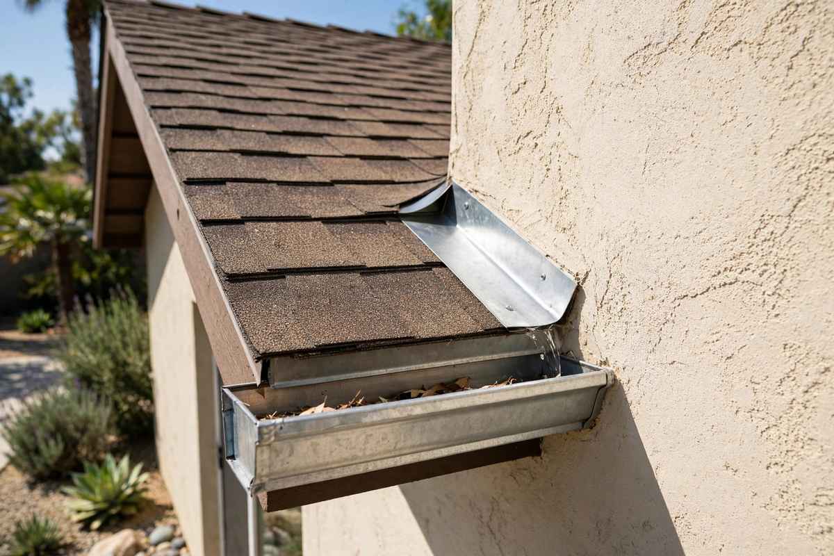 Gutter Repair in Westchester, CA — Gutter Repair crew at work on a coastal California roof